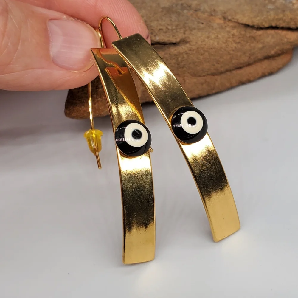 FP Jewelry 14K Gold Plated Earrings Evil Eye Bohemian Earrings